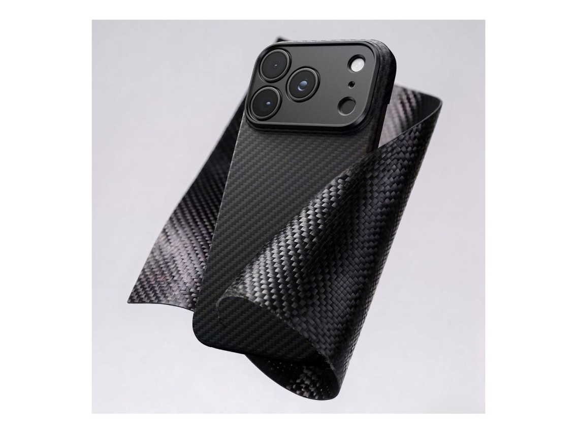 Funda AmazingThing Titan Max para iPhone 18 Pro de fibra de aramida con cubierta para la cámara, com