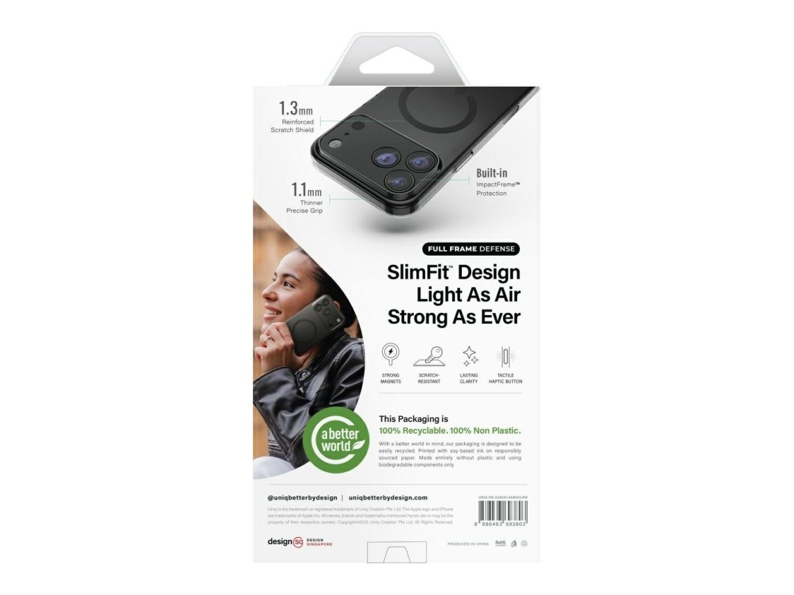Funda Uniq Airsuit para iPhone 17 con carga Magclick - Transparente