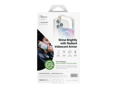 Capa de carregamento Uniq Iridescia Magclick para iPhone 17 Pro - Multicolor Capa de carregamento Uniq Iridescia Magclick para iPhone 17 Pro - Multicolor