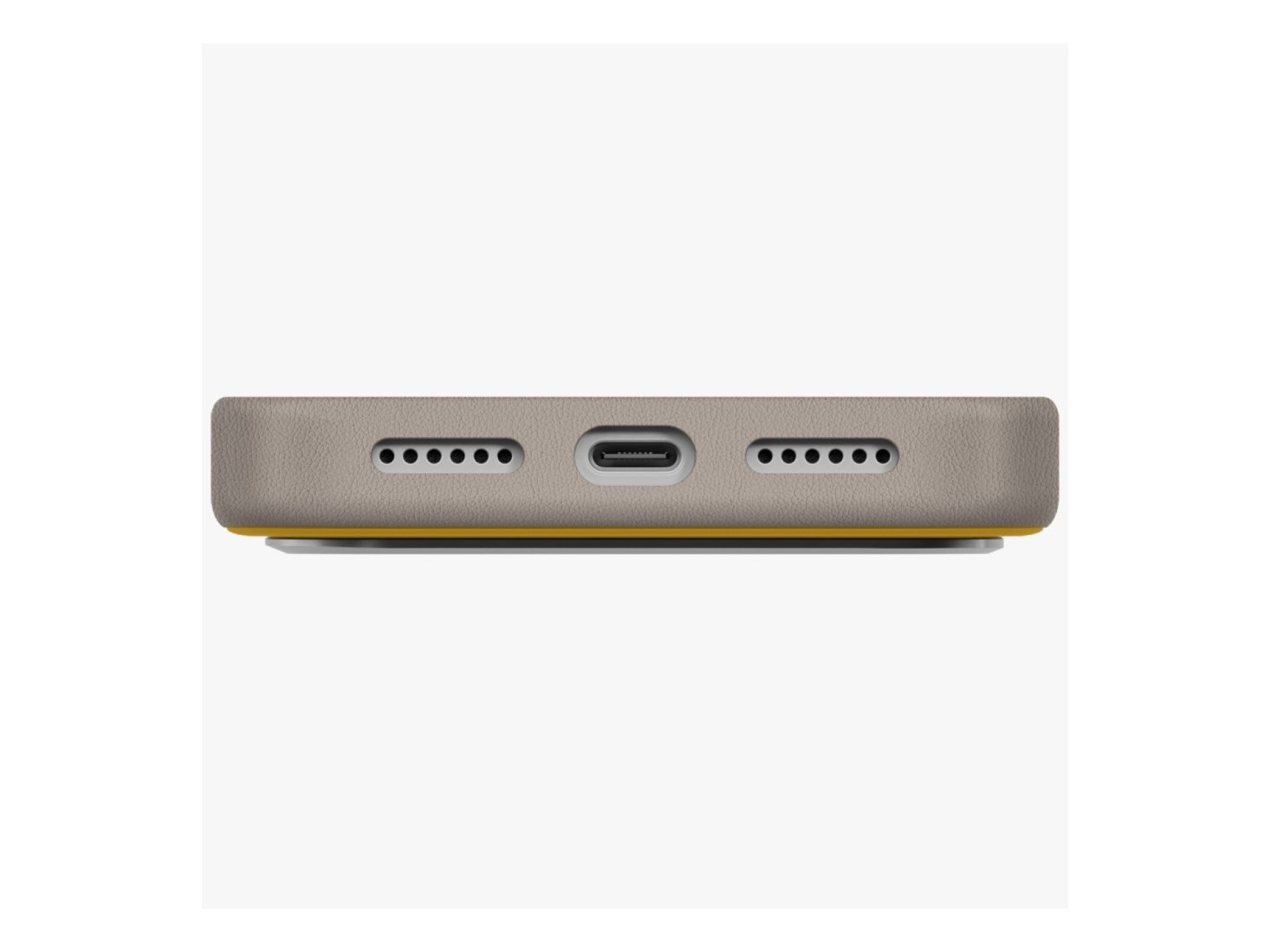 Capa Uniq Lyden DS para iPhone 17 Pro Max com carregamento Magclick - Amarelo-Cinzento