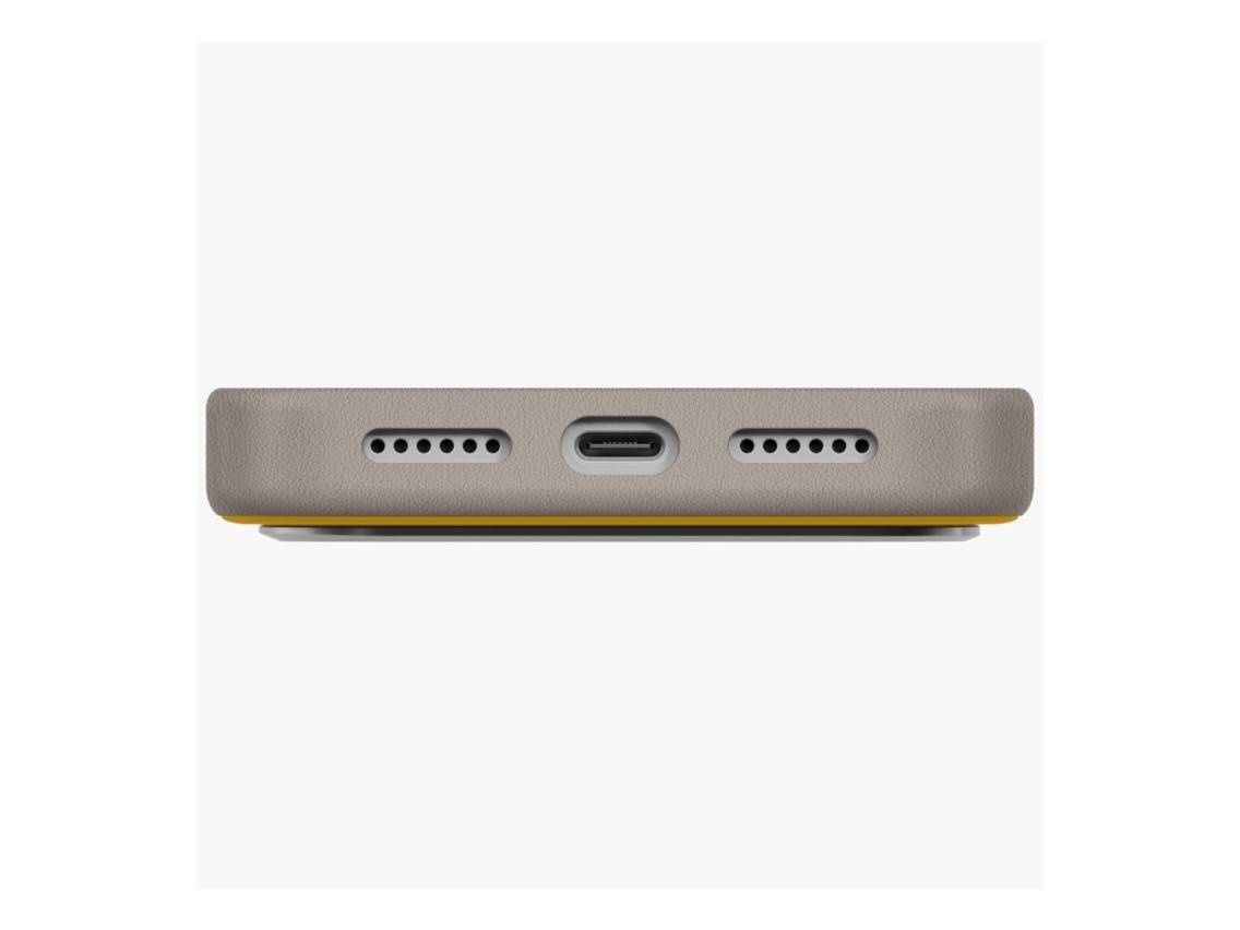 Capa Uniq Lyden DS para iPhone 17 Pro Max com carregamento Magclick - Amarelo-Cinzento