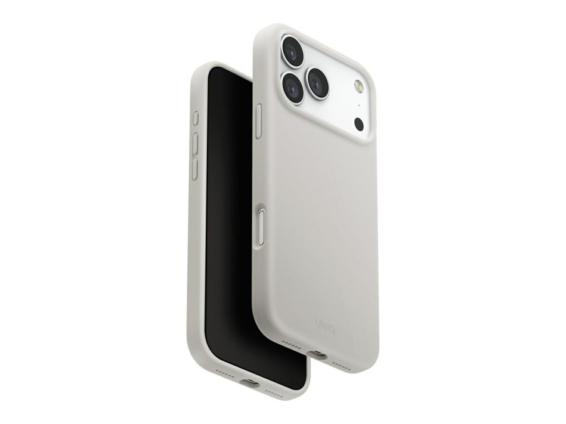 Funda con carga Magclick de Uniq Lino para iPhone 17 Pro Max - Gris