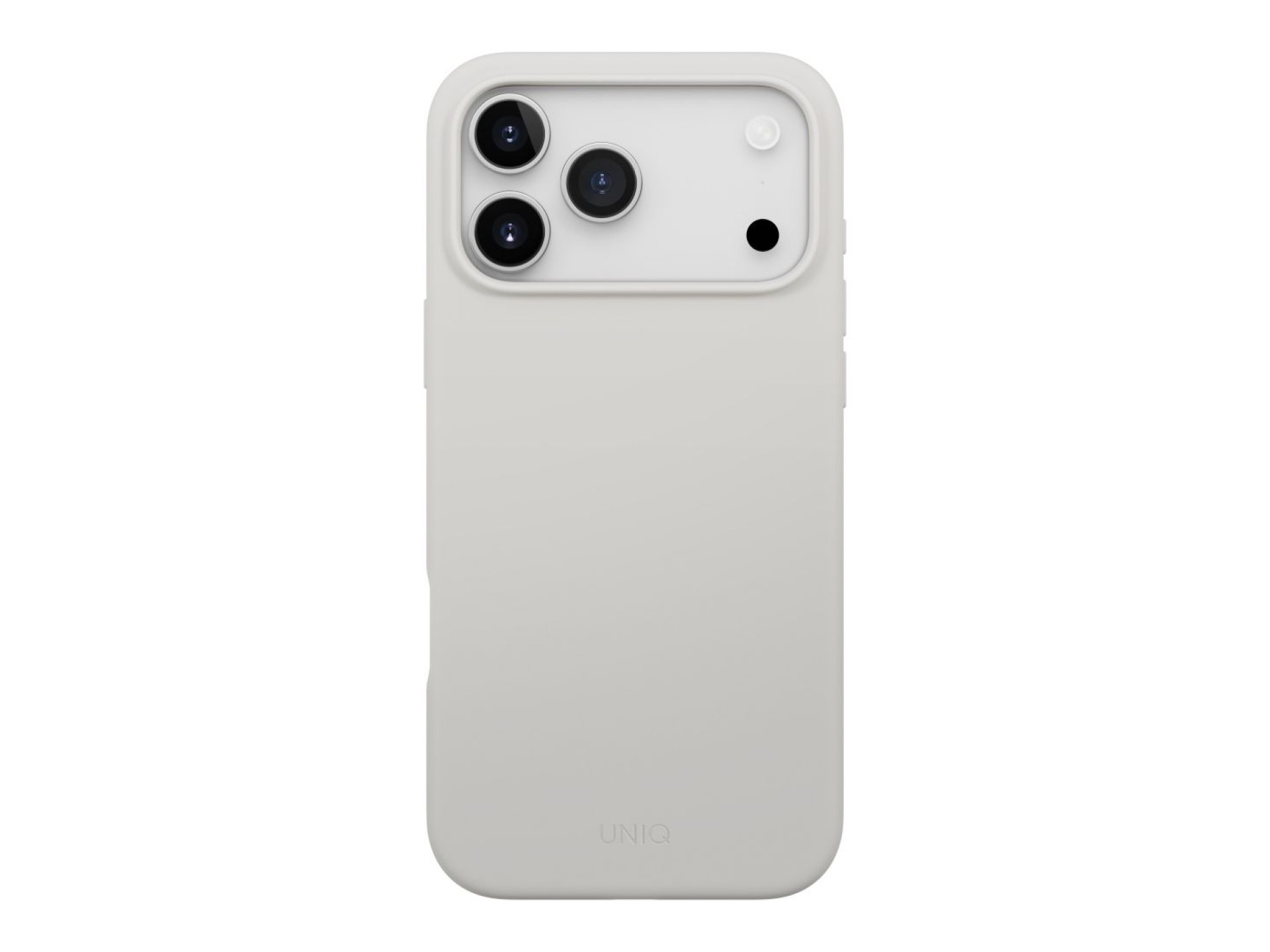 Funda con carga Magclick de Uniq Lino para iPhone 17 Pro Max - Gris