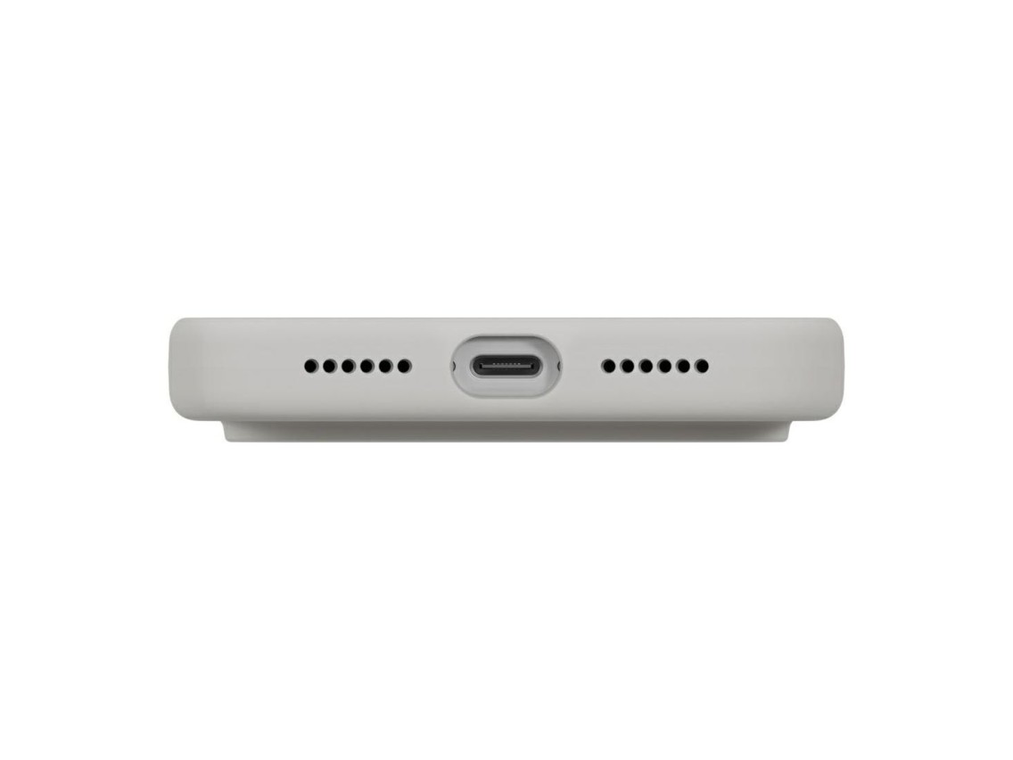 Funda con carga Magclick de Uniq Lino para iPhone 17 Pro Max - Gris