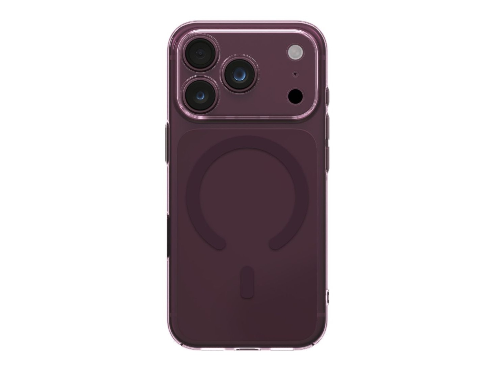 Capa de carregamento Uniq Airsuit Magclick para iPhone 18 Pro/17 Pro - bordeaux