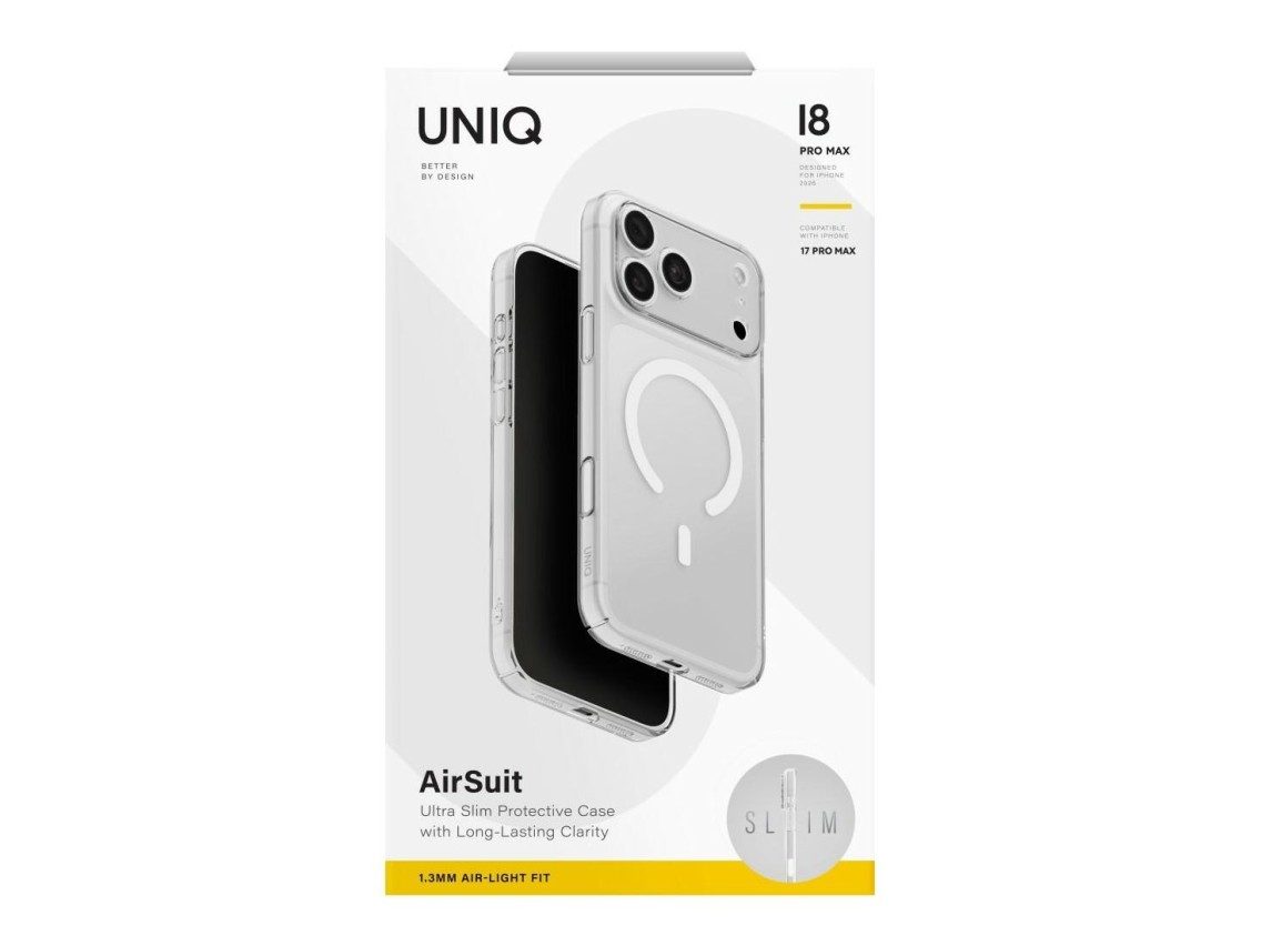 Uniq Airsuit Magclick Charging Case for iPhone 18 Pro Max / 17 Pro Max - Transparent