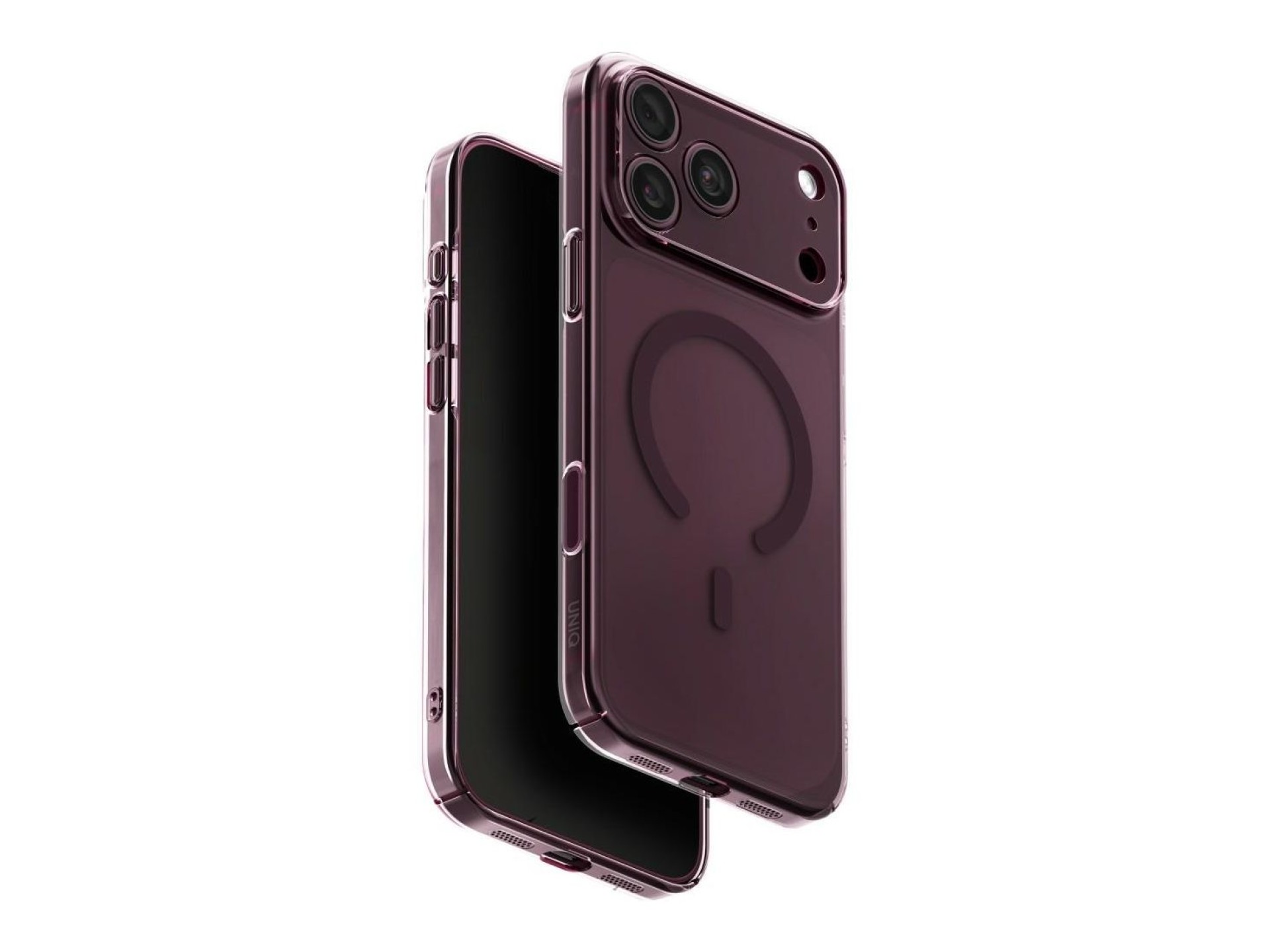 Funda con carga Uniq Airsuit Magclick para iPhone 18 Pro Max / 17 Pro Max - Granate