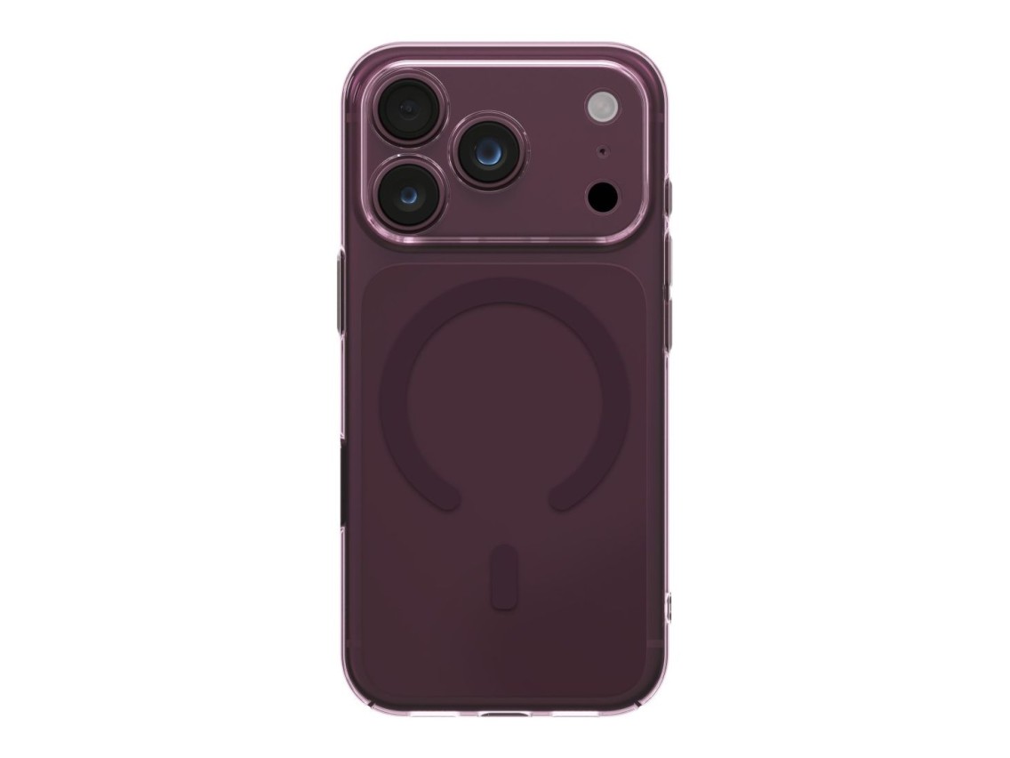 Capa de carregamento Uniq Airsuit Magclick para iPhone 18 Pro/17 Pro - bordeaux