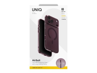 Funda con carga Uniq Airsuit Magclick para iPhone 18 Pro Max / 17 Pro Max - Granate Funda con carga Uniq Airsuit Magclick para iPhone 18 Pro Max / 17 Pro Max - Granate