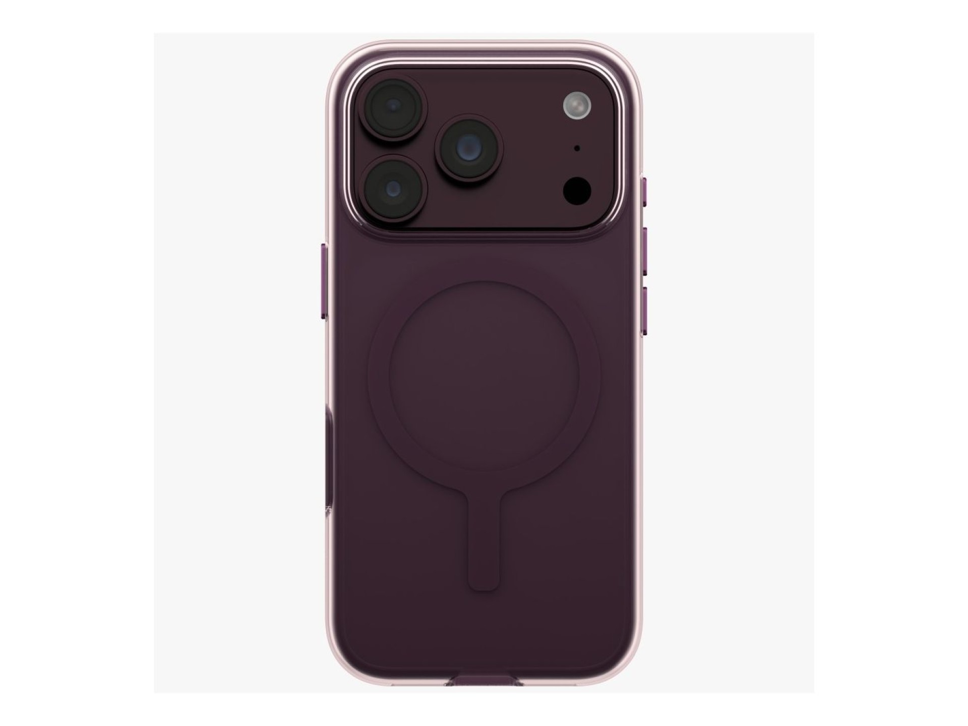 Capa ecológica Uniq Clario Magclick Charging para iPhone 18 Pro/17 Pro - roxa