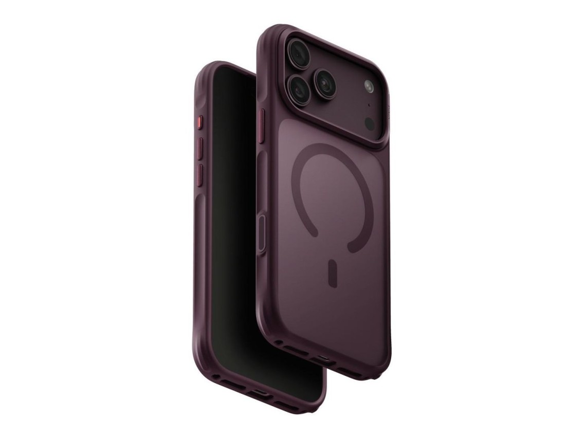 Capa de carregamento Uniq Veren Magclick para iPhone 18 Pro Max/17 Pro Max - bordeaux
