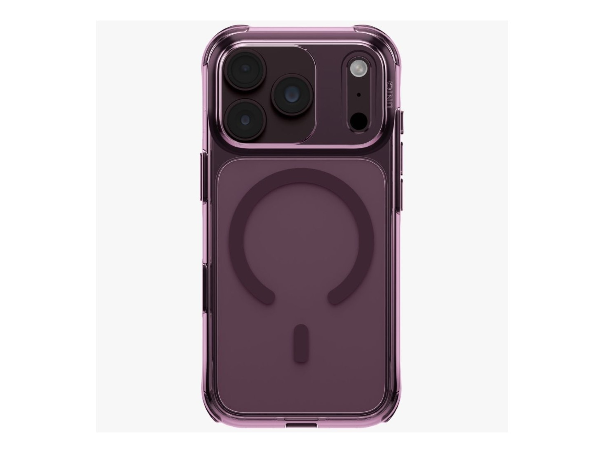Uniq LifePro Xtreme Magclick Charging Case for iPhone 18 Pro / 17 Pro - Transparent Burgundy