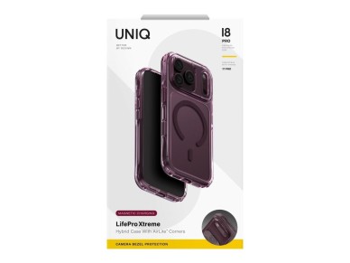 Funda con sistema de carga Uniq LifePro Xtreme Magclick para iPhone 18 Pro / 17 Pro - Burdeos transp Funda con sistema de carga Uniq LifePro Xtreme Magclick para iPhone 18 Pro / 17 Pro - Burdeos transp