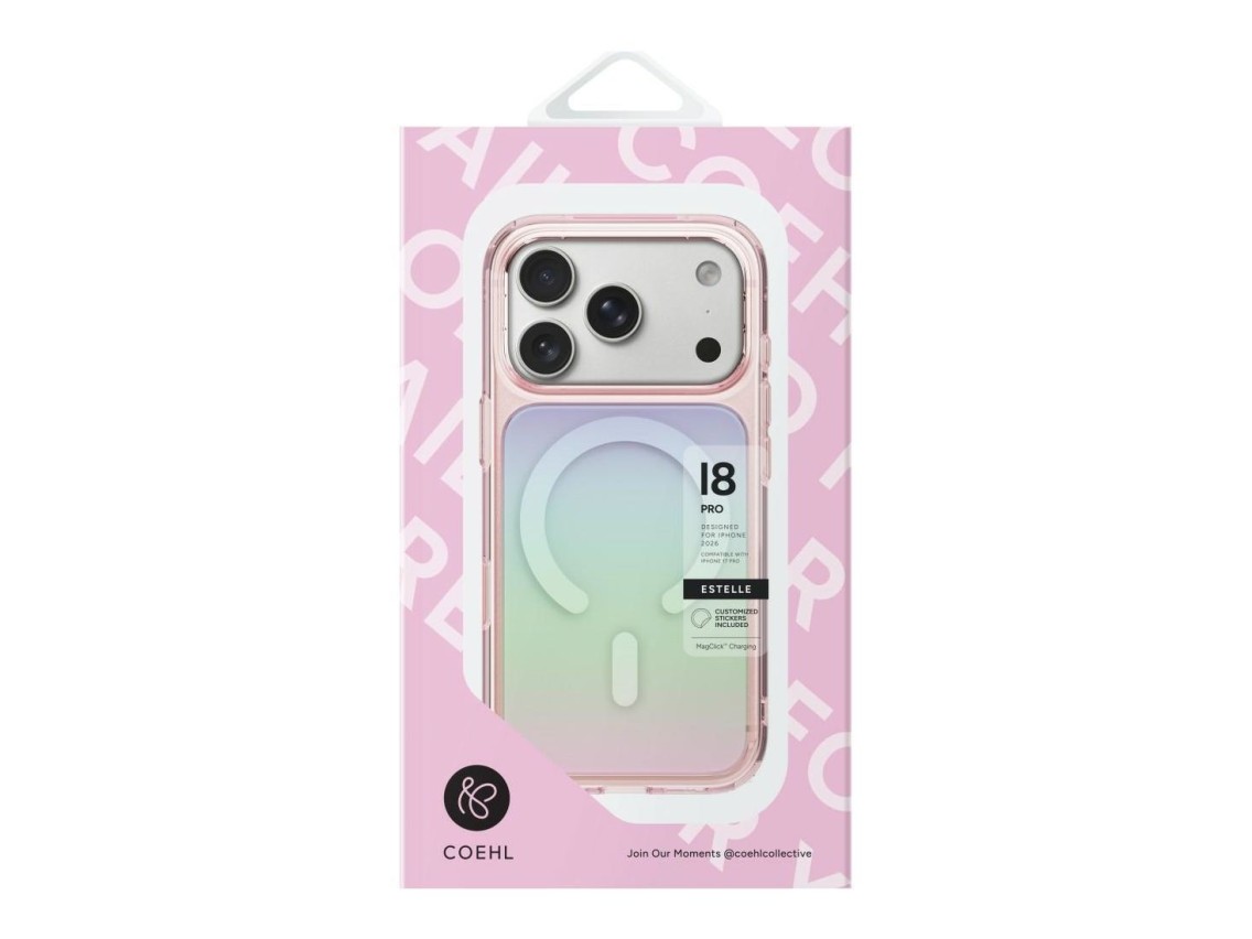 Uniq Coehl Estelle Magnetic Charging Case for iPhone 18 Pro Max / 17 Pro Max - Pink