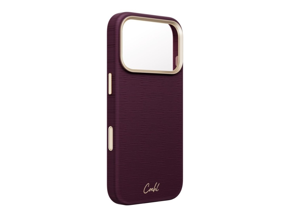 Funda de carga magnética Uniq Coehl Mirelle para iPhone 18 Pro / 17 Pro - Granate