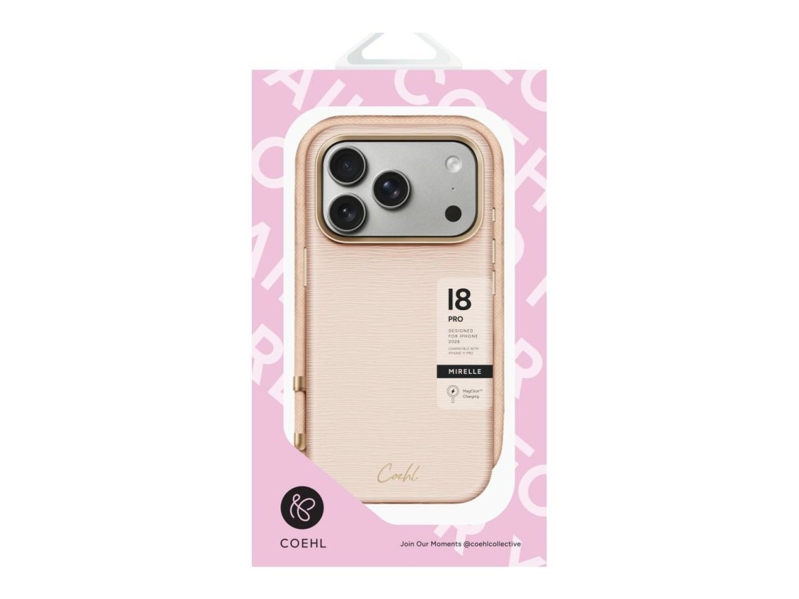 Uniq Coehl Mirelle Magnetic Charging Case for iPhone 18 Pro / 17 Pro - Pink