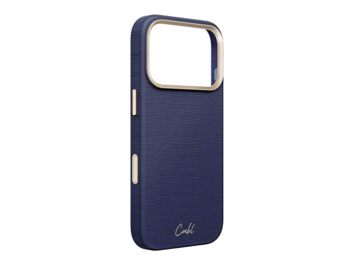 Capa de carregamento magnético Uniq Coehl Mirelle para iPhone 18 Pro/17 Pro - azul
