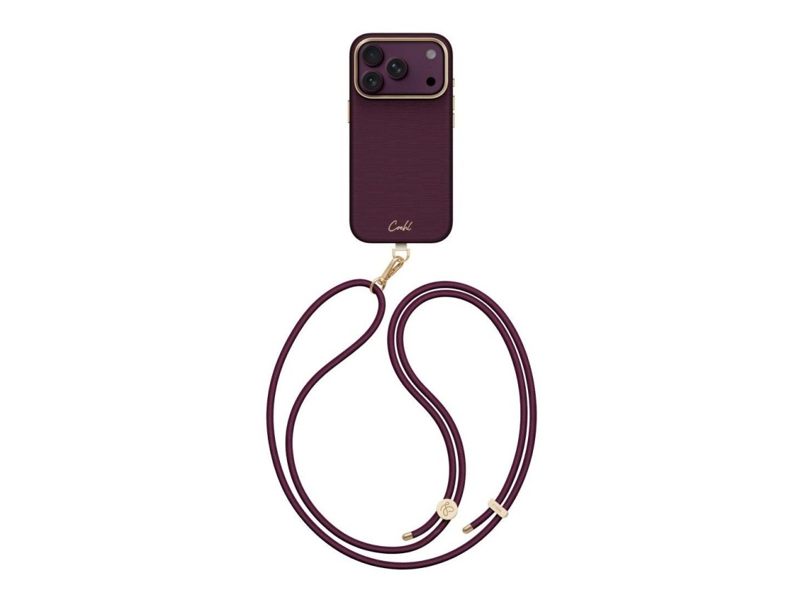 Funda de carga magnética Uniq Coehl Mirelle para iPhone 18 Pro / 17 Pro - Granate