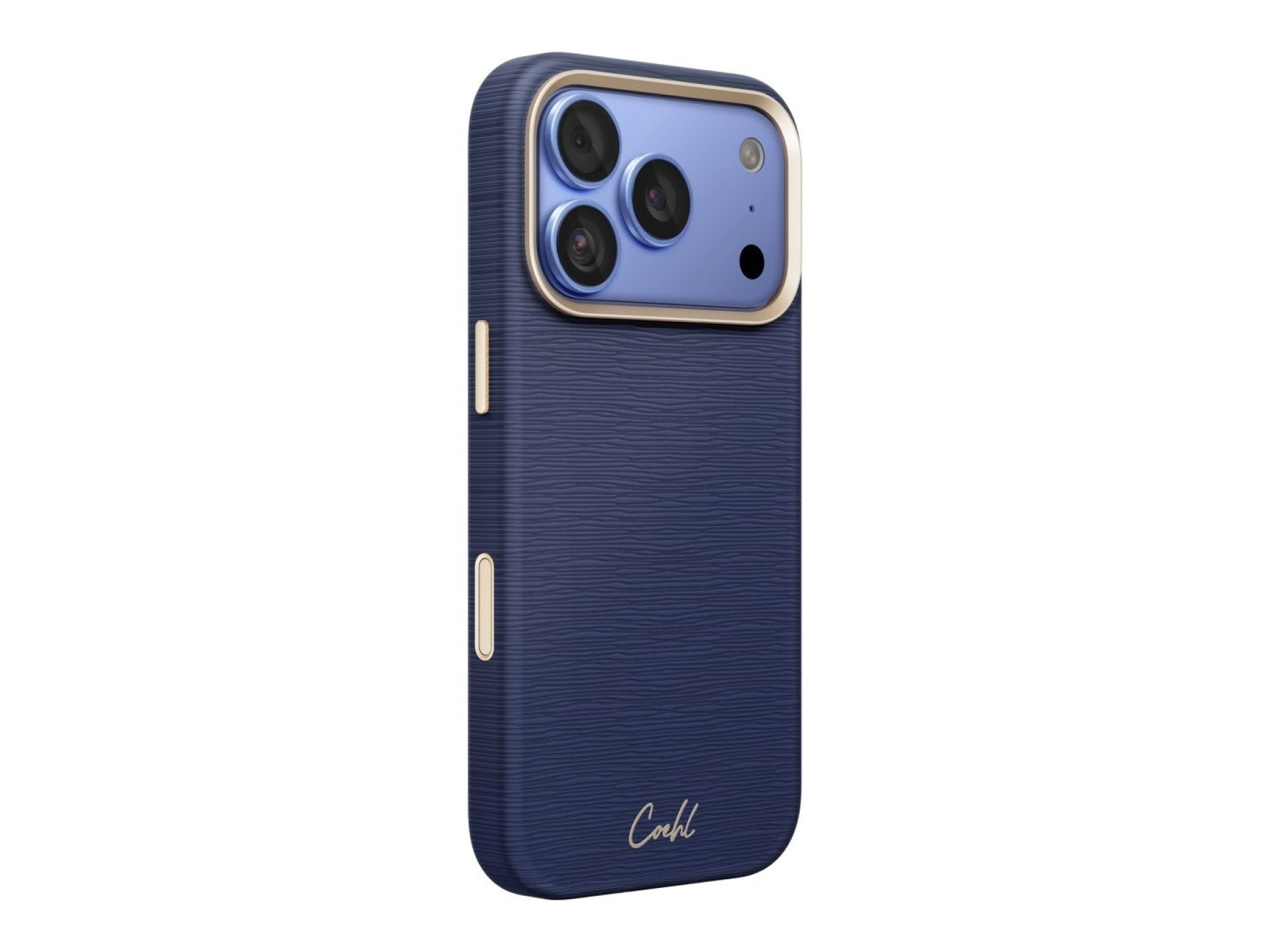 Capa de carregamento magnético Uniq Coehl Mirelle para iPhone 18 Pro/17 Pro - azul