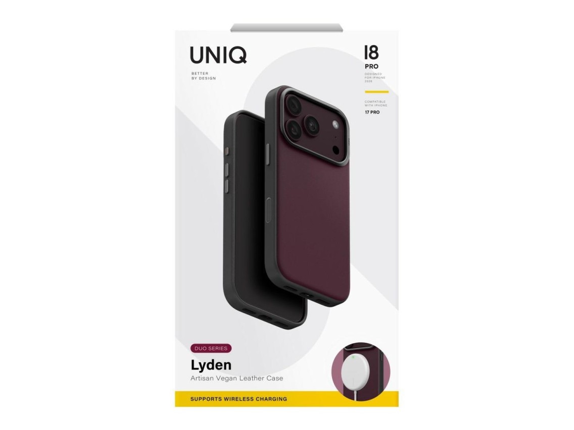 Uniq Lyden DS Magclick Charging Case for iPhone 18 Pro / 17 Pro - Burgundy