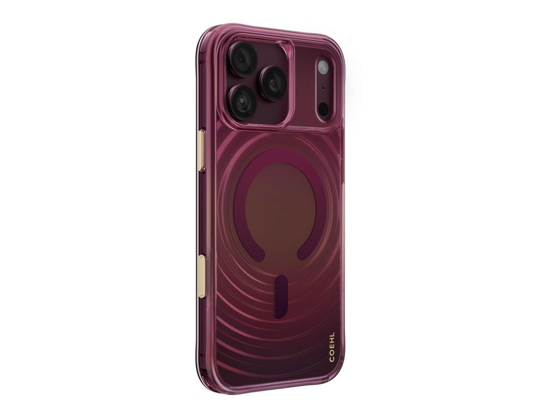 Capa de carregamento magnético Uniq Coehl Vela para iPhone 18 Pro Max/17 Pro Max - Bordô