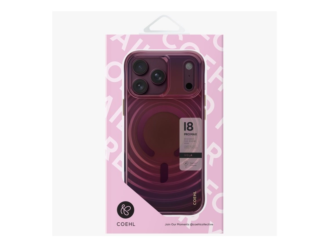 Funda de carga magnética Uniq Coehl Vela para iPhone 18 Pro Max / 17 Pro Max - Granate