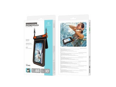 Funda impermeable para teléfono móvil Techancy TU7455, doble bolsillo, 8,5 pulgadas, IPX8, hasta 10 Funda impermeable para teléfono móvil Techancy TU7455, doble bolsillo, 8,5 pulgadas, IPX8, hasta 10