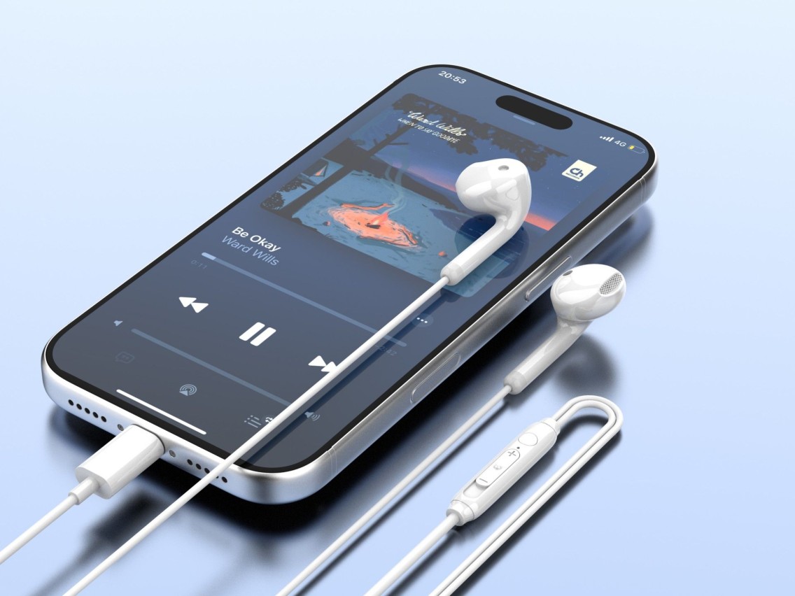 Auriculares con cable USB-C Techancy TD8091, sonido estéreo DSP, micrófono HD, controles, Plug and P
