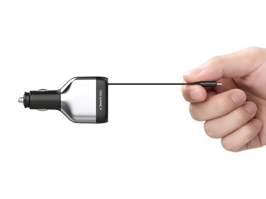 Carregador de Isqueiro para Carro Techancy TC6516, 84W PD, 3 Portas, Cabo USB-C Retratil de 80cm, US Carregador de Isqueiro para Carro Techancy TC6516, 84W PD, 3 Portas, Cabo USB-C Retratil de 80cm, US