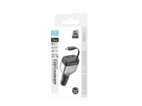 Techancy TC6516 Car Cigarette Lighter Charger, 84W PD, 3 Ports, 80cm Retractable USB-C Cable, USB-A, Techancy TC6516 Car Cigarette Lighter Charger, 84W PD, 3 Ports, 80cm Retractable USB-C Cable, USB-A,