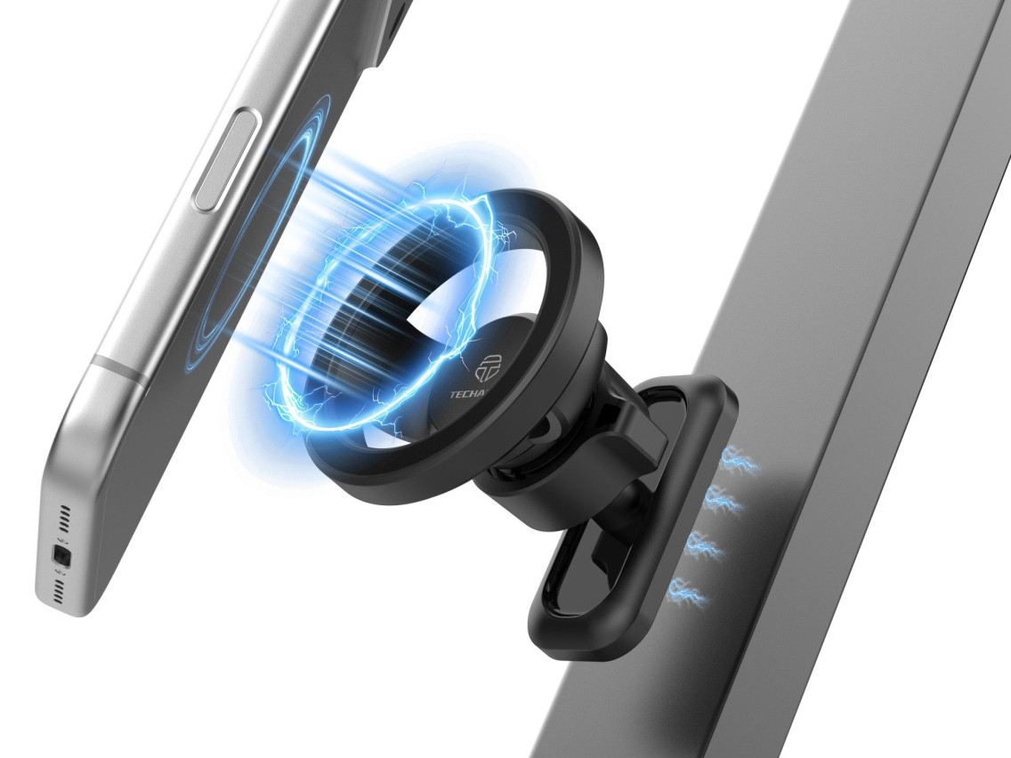 Techancy TI2349 Double-Sided Magnetic Phone Holder, N52 Magnets, 360 Degree Rotation, Foldable, Mult