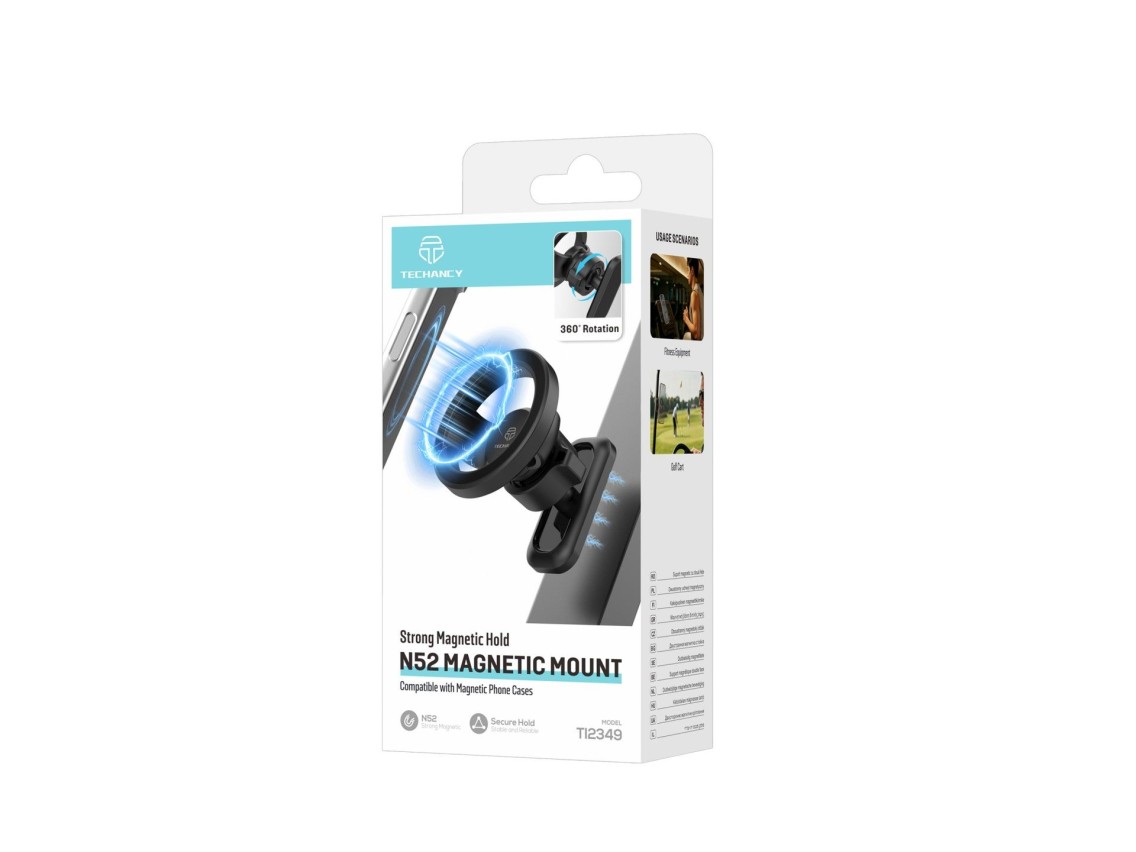 Soporte magnético de doble cara para teléfono Techancy TI2349, imanes N52, rotación de 360 ??grados,