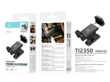 Techancy TI2350 Clip-on Phone Holder, 58-88mm, N52 Magnetic Base, 360 Degree Rotation, Multi-Purpose Techancy TI2350 Clip-on Phone Holder, 58-88mm, N52 Magnetic Base, 360 Degree Rotation, Multi-Purpose