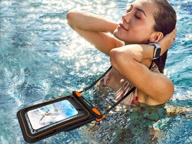 Funda impermeable para teléfono móvil Techancy TU7455, doble bolsillo, 8,5 pulgadas, IPX8, hasta 10 Funda impermeable para teléfono móvil Techancy TU7455, doble bolsillo, 8,5 pulgadas, IPX8, hasta 10