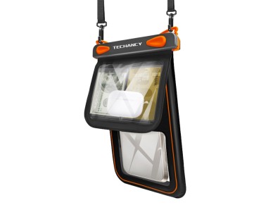 Funda impermeable para teléfono móvil Techancy TU7455, doble bolsillo, 8,5 pulgadas, IPX8, hasta 10 Funda impermeable para teléfono móvil Techancy TU7455, doble bolsillo, 8,5 pulgadas, IPX8, hasta 10