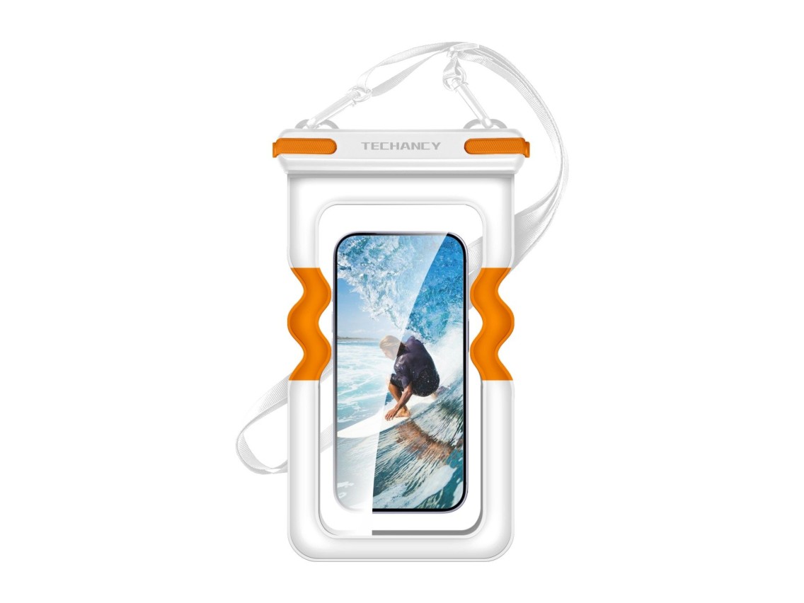 Funda inflable e impermeable para teléfono móvil Techancy TU7454, 7 pulgadas, IPX8, hasta 30 m, flot