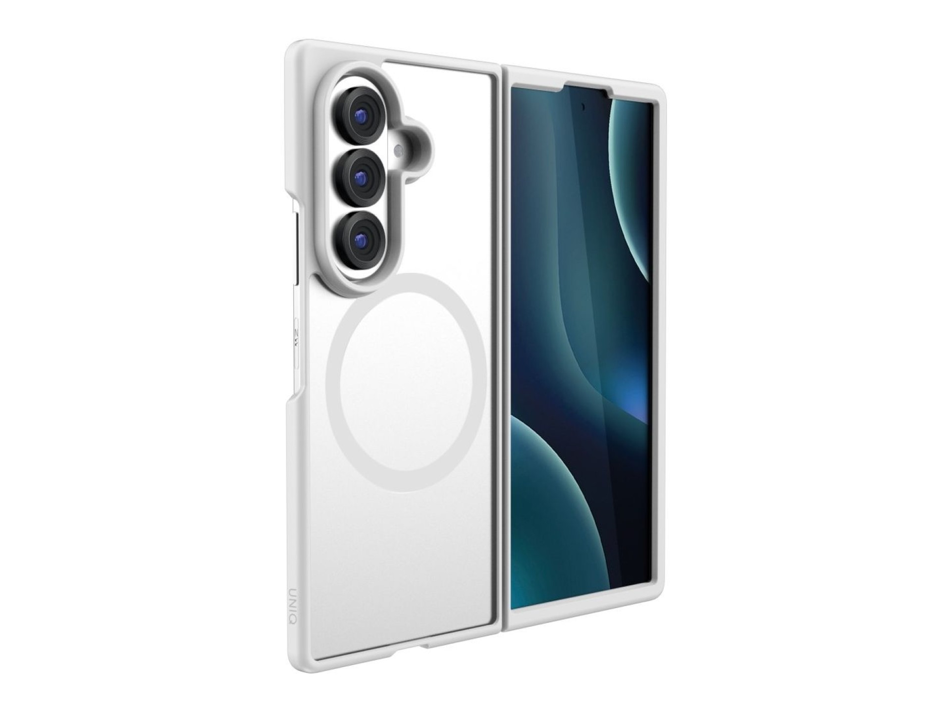 Capa de carregamento Uniq Veren AF Magclick para Samsung Galaxy Z Flip 8 - Branca