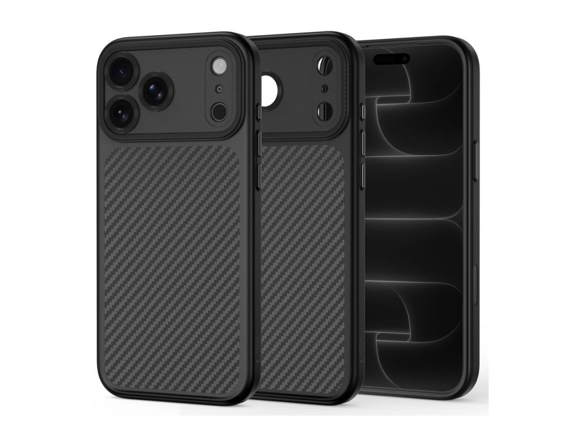 Funda Tech-Protect MagCam MagSafe Carbon para iPhone 18 Pro / 17 Pro - Negra