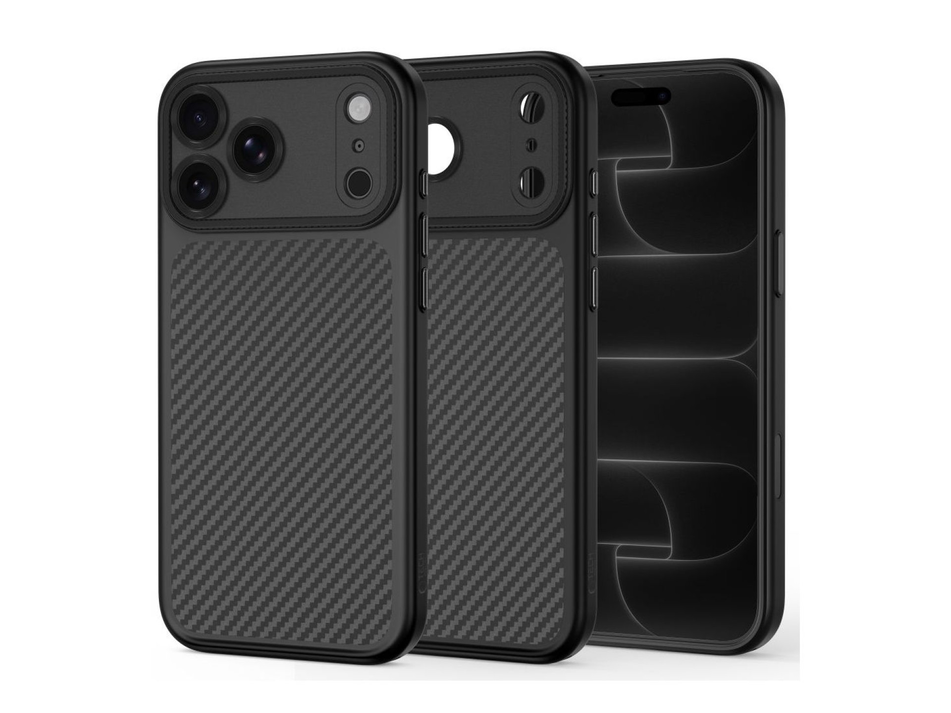 Funda Tech-Protect MagCam MagSafe Carbon para iPhone 18 Pro / 17 Pro - Negra