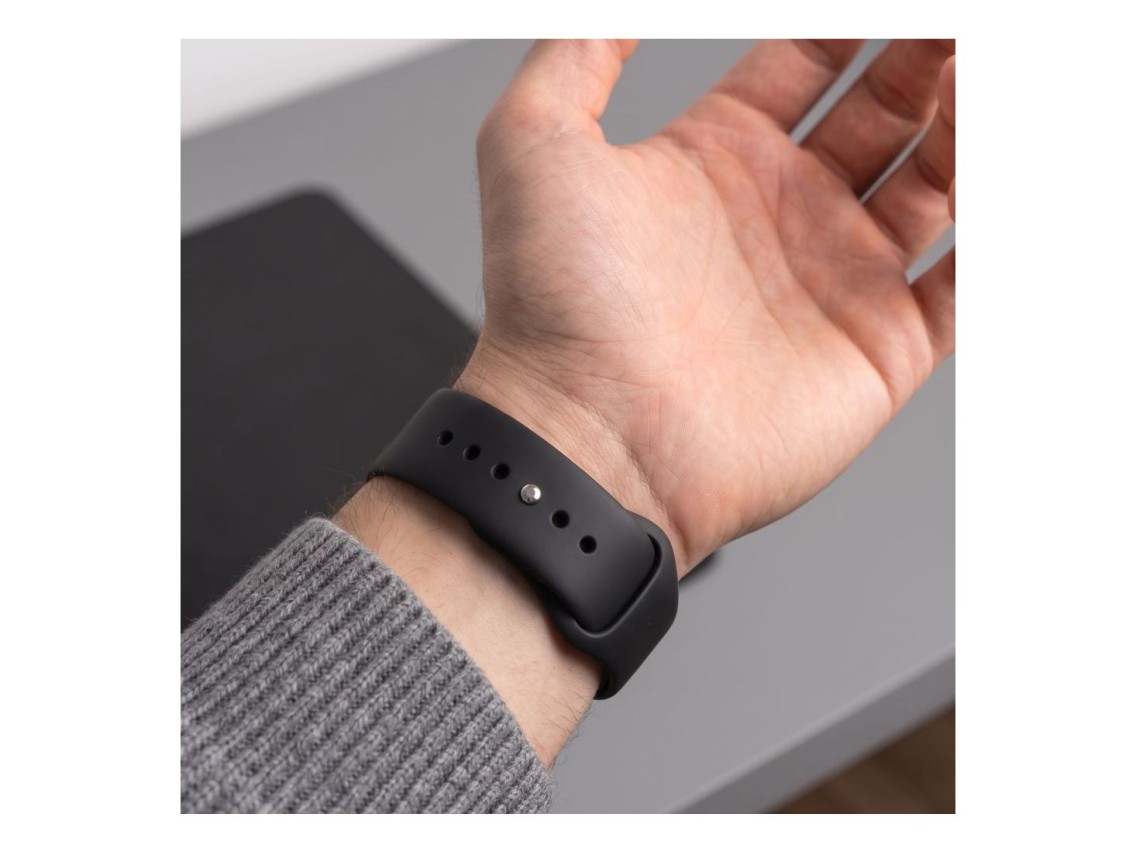 Pulseira de silicone Tech-Protect para Apple Watch 44/45/46/49 mm - Preta