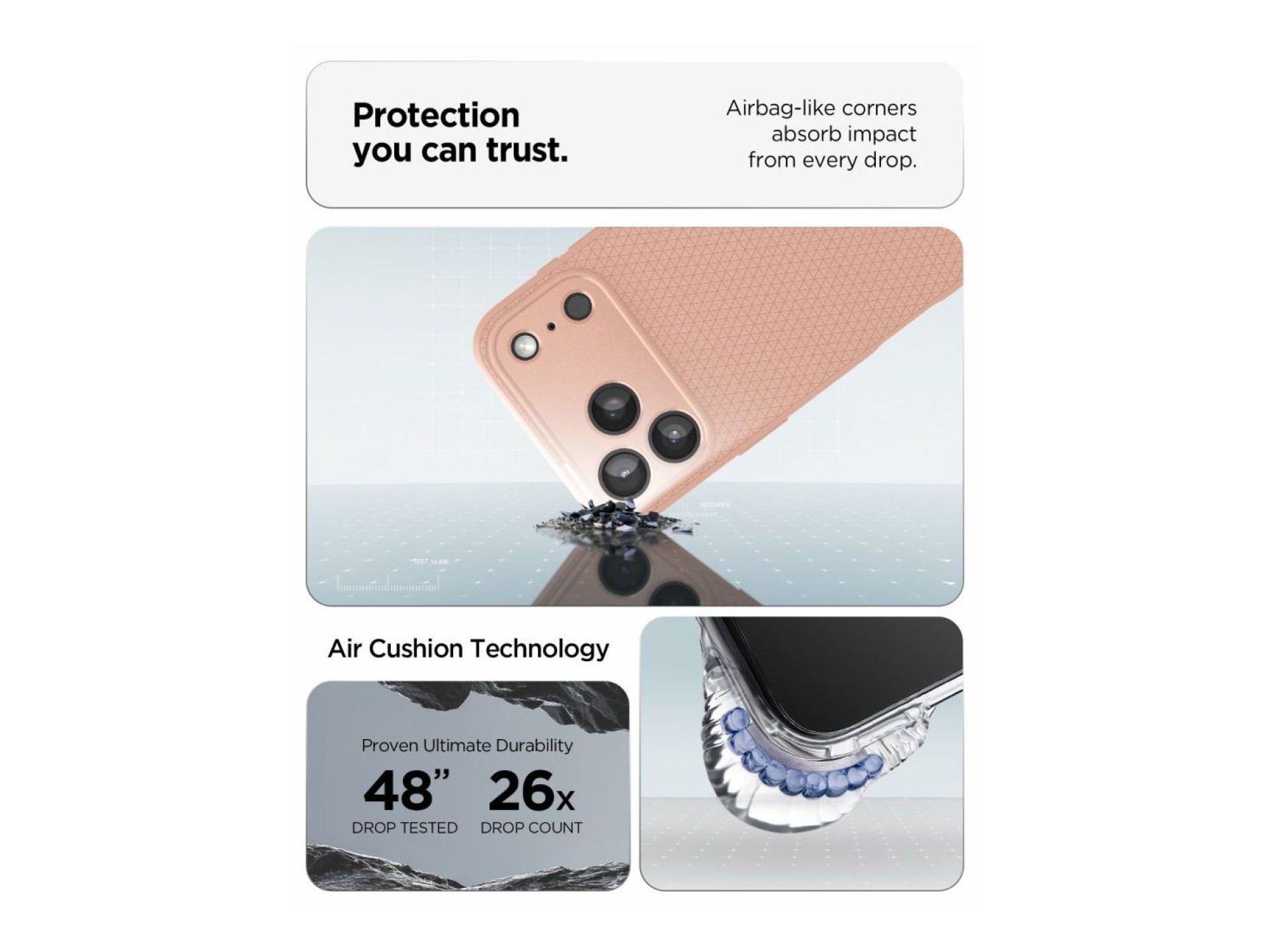 Funda Spigen Liquid Air para iPhone 18 Pro Max / 17 Pro Max - Rosa