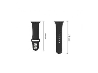 Tech-Protect Silicone Strap for Apple Watch 44 / 45 / 46 / 49 mm - Black Tech-Protect Silicone Strap for Apple Watch 44 / 45 / 46 / 49 mm - Black