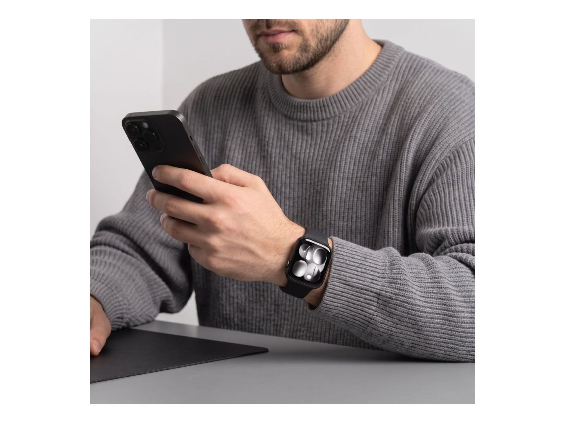 Pulseira de silicone Tech-Protect para Apple Watch 44/45/46/49 mm - Preta