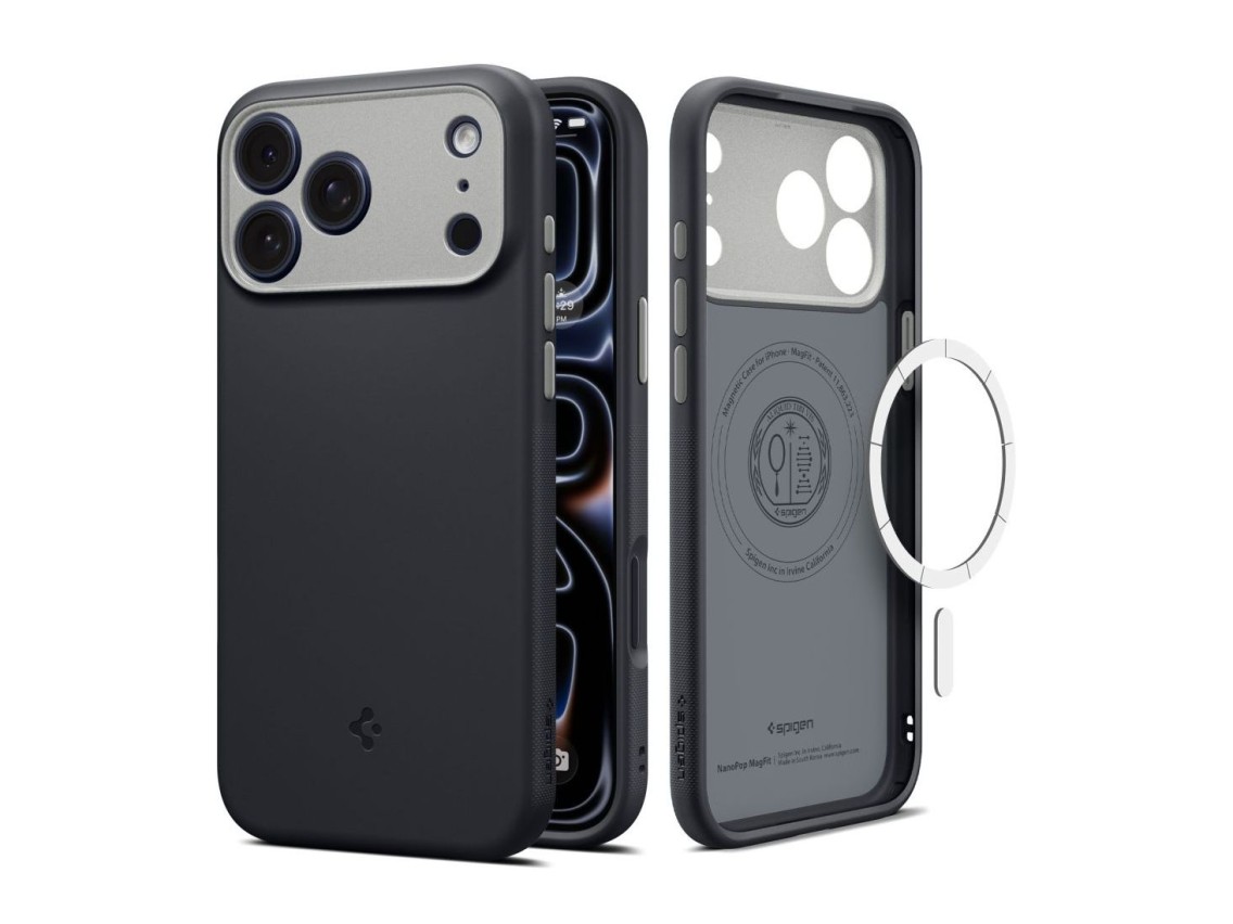 Capa Spigen Nano Pop MagSafe para iPhone 18 Pro Max / 17 Pro Max - Preta