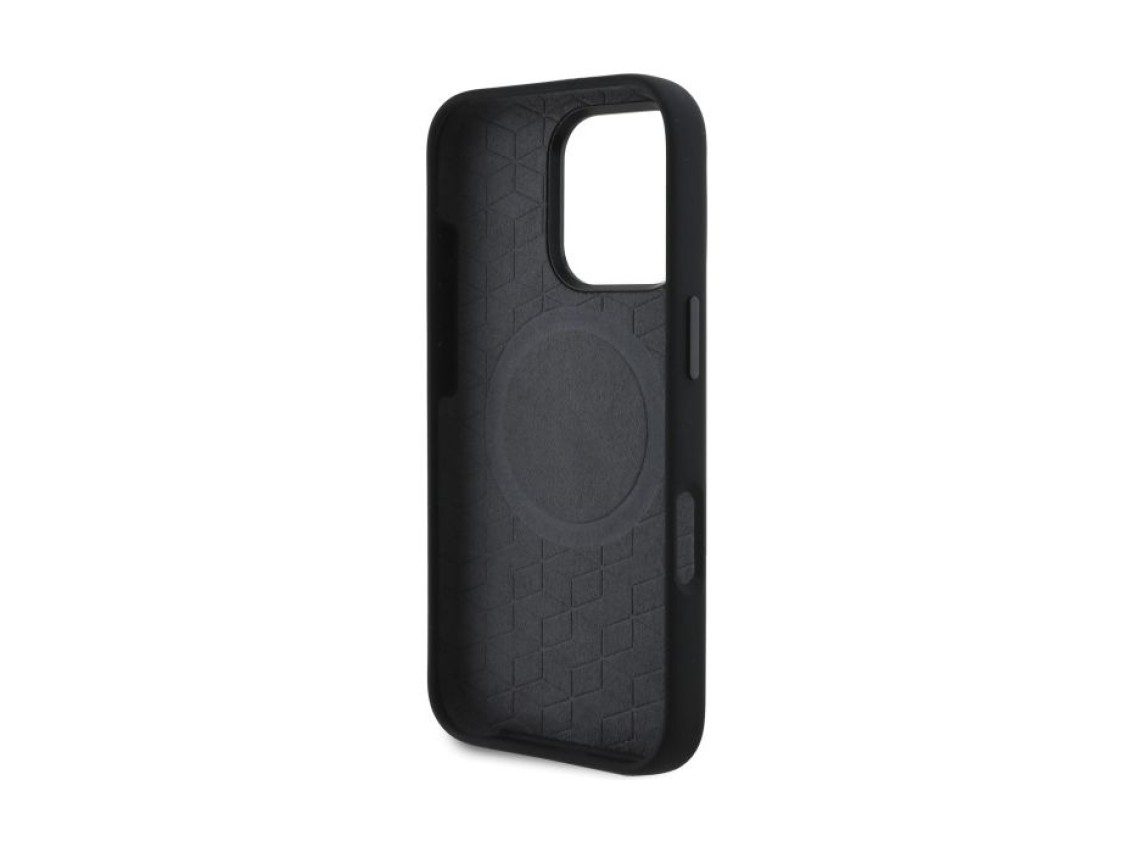 BMW M Silicone Printed Ring MagSafe Case for iPhone 16 Pro Max - Black
