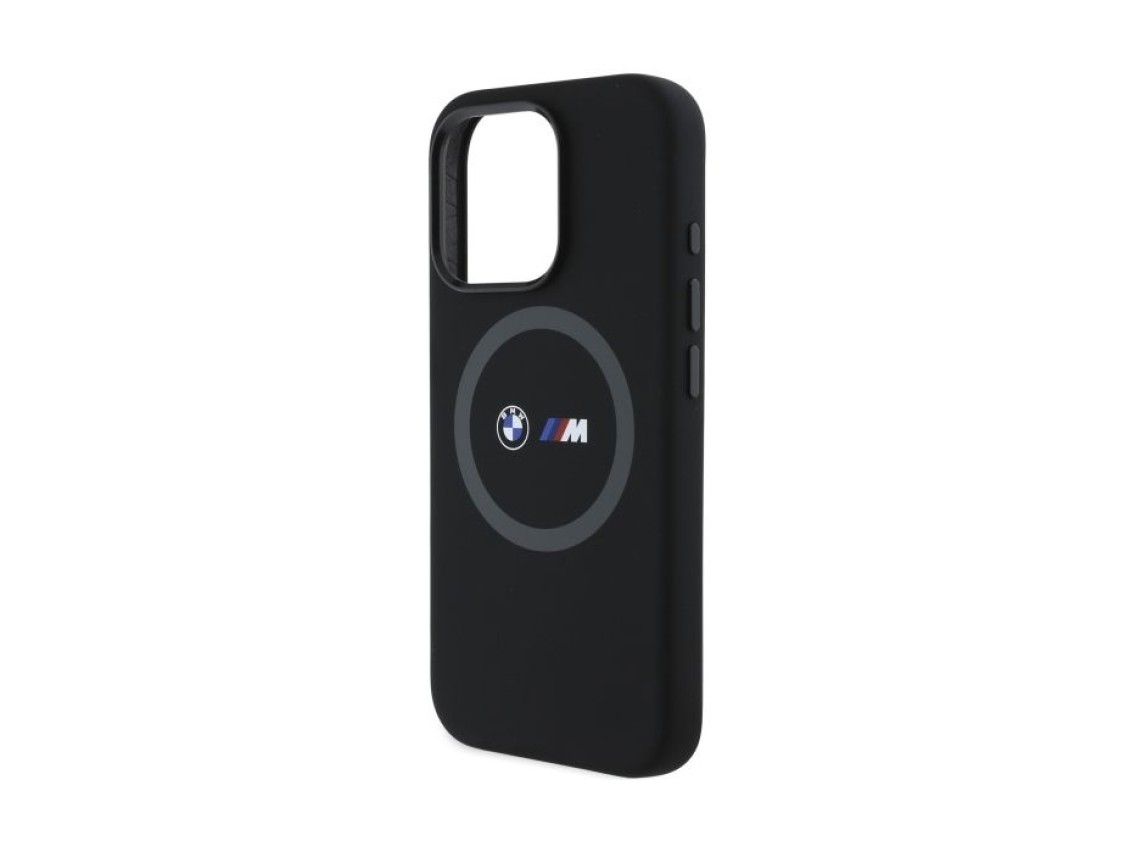 BMW M Silicone Printed Ring MagSafe Case for iPhone 16 Pro Max - Black