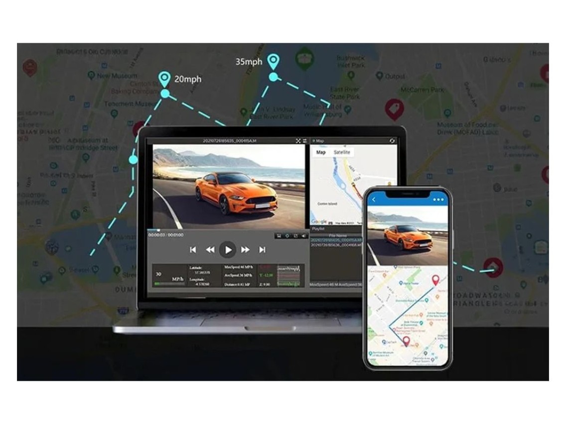 Câmara de isqueiro WOLFBOX i07 WiFi 2.5K + 1080p