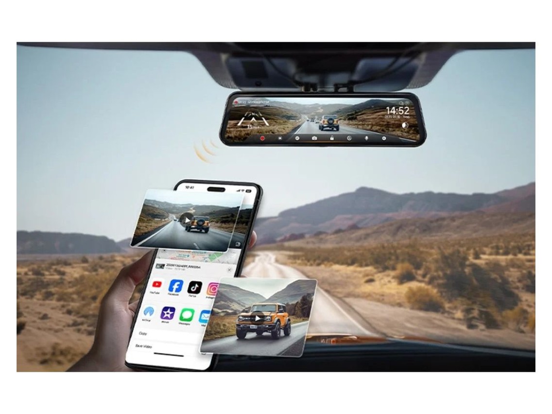 Cámara de salpicadero WOLFBOX G900TriPro con WiFi 4K + 2.5K