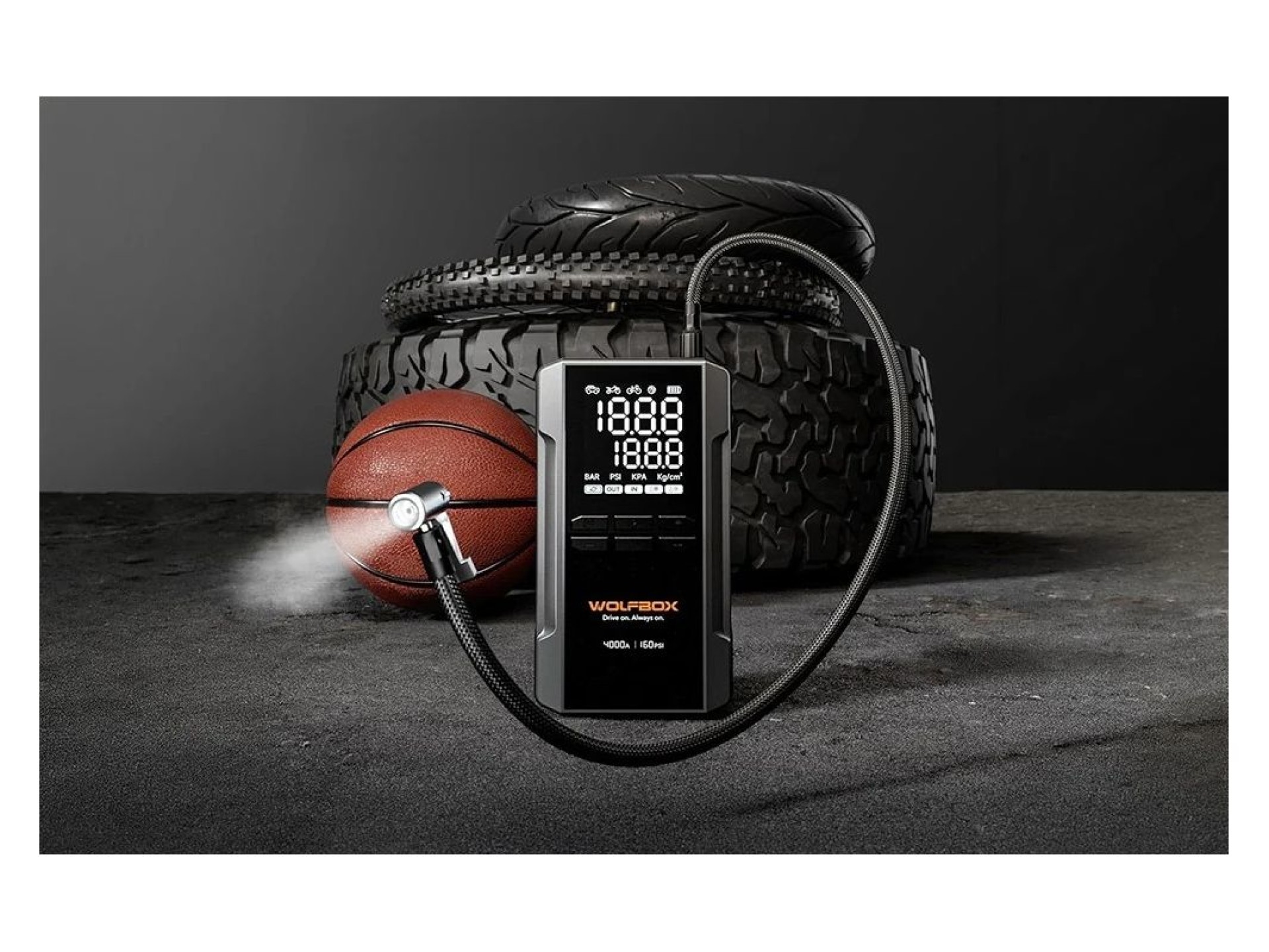 WOLFBOX MegaVolt 24 Air 24.000 mAh 4.000 A Jump Starter