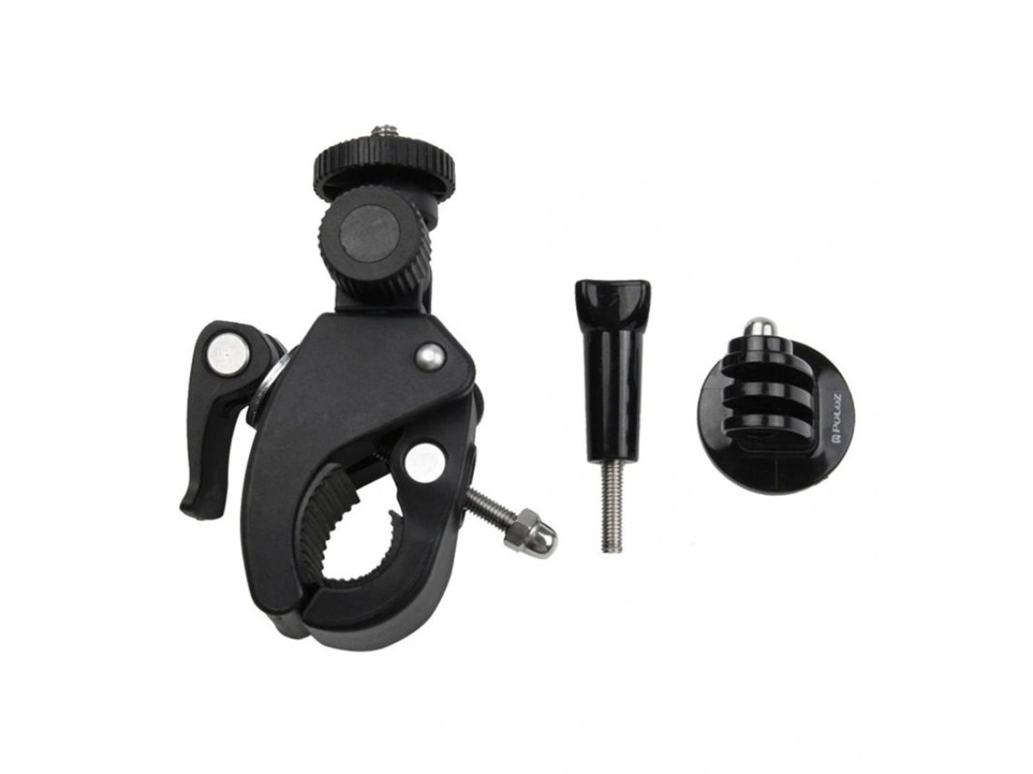 Suporte de guiador Puluz para câmaras de ação com rosca para tripé (preto)